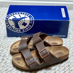 “SOLD” Birkenstock Arizona Dark Brown Slippers